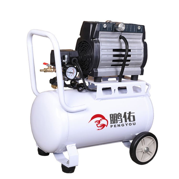 Small Air Piston Oilless Industrial Mute Oil Free Ac Air Compressor Dental Compressor With Dryer and Silent Cabinet