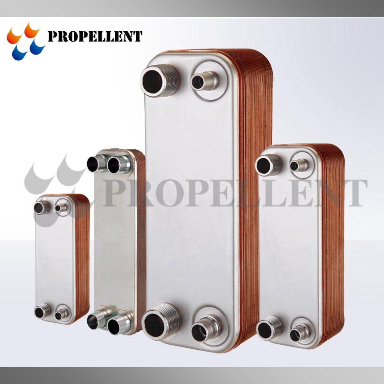Condenser and Evaporator Water to Refrigerant Chiller Heat Exchanger for Boat Engine Chiller