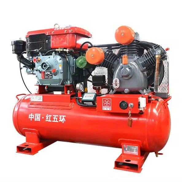 4 Cylinder air Compressor 8bar 7.5KW Portable diesel Piston air Compressor Pcp air Compressor
