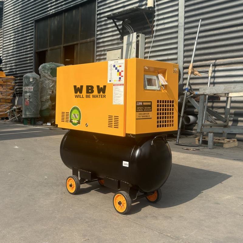 Low Noise Single Phase 4kw 5hp Screw air Compressor 220V One Phase Screw air Compressor 600L/min 8bar