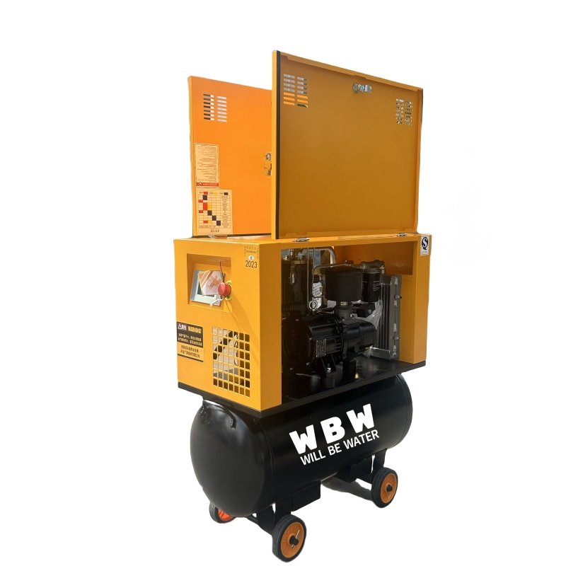 Low Noise Single Phase 4kw 5hp Screw air Compressor 220V One Phase Screw air Compressor 600L/min 8bar