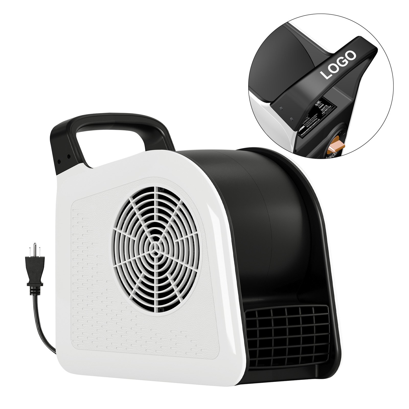 Lightweight 3-Speed Cold Air Mover Carpet Dryer Blower Comforts Floor Fan Pro Janitorial Cleaner Garage Gym High 60Hz Electric