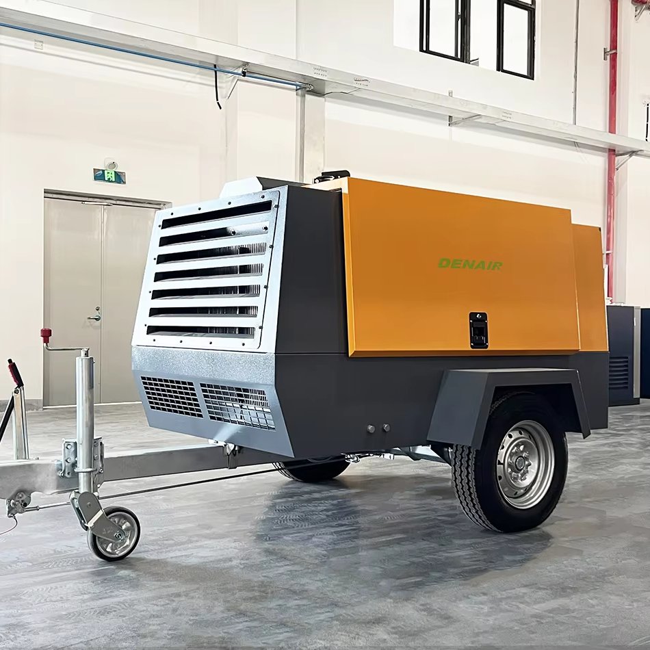 High Quality Sandblasting Air Compressor with Diesel Engine for Sale