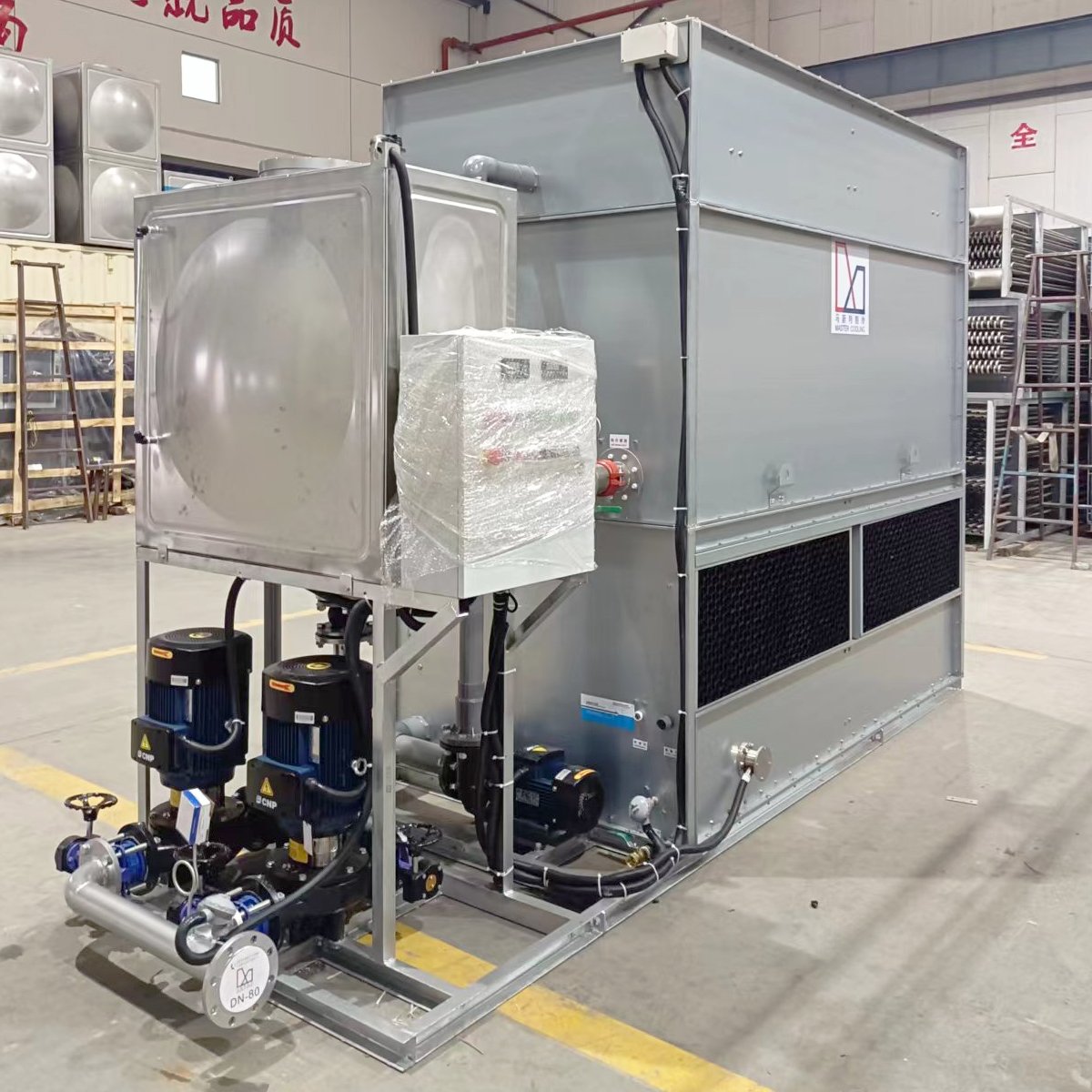 Industrial Cooling Equipment Closed Counterflow Water Cooling Tower for Ice Machine
