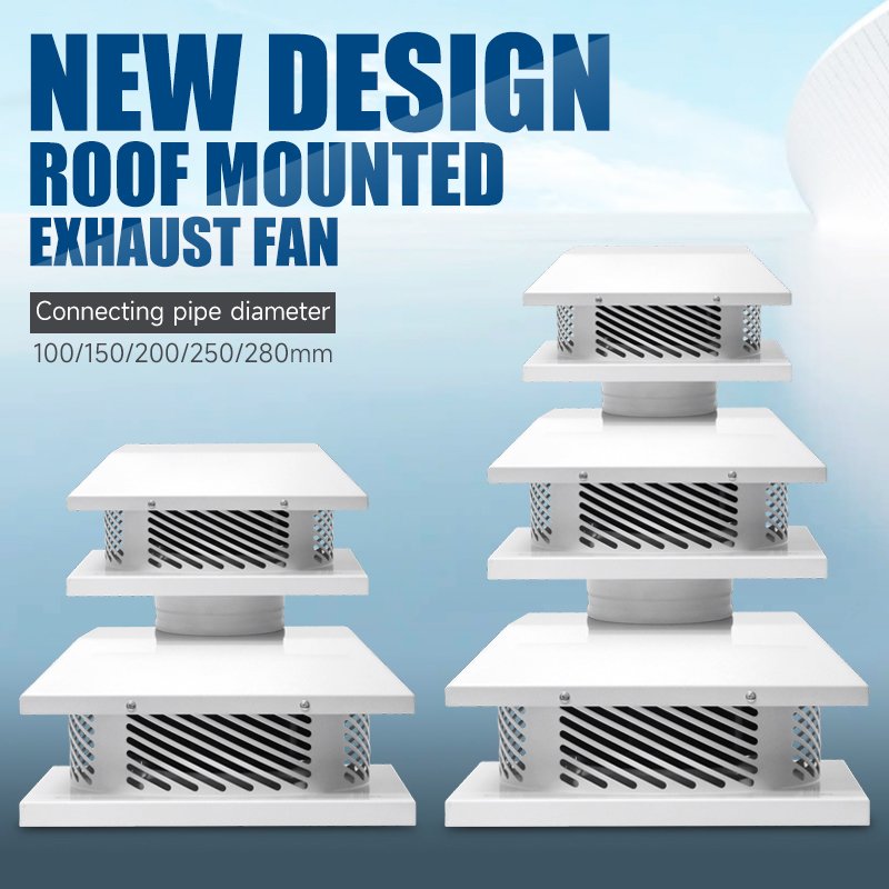 Small 4Inch 100mm IP44 Roof Mounted Ventilator Blower Exhaust Fan