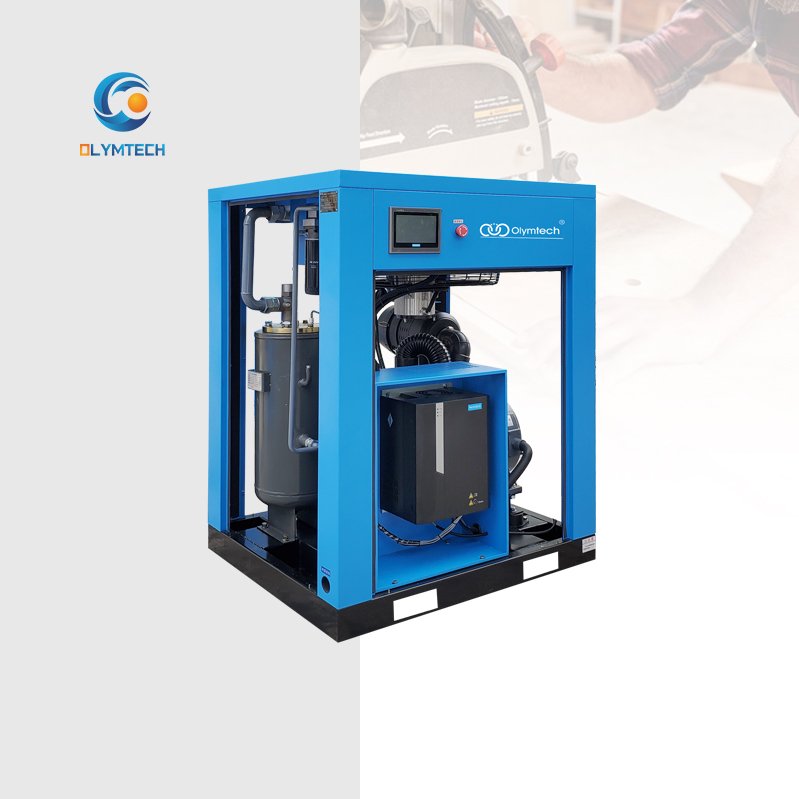 Olymtech 55kw 75HP Silent Air Gas Compressor Wholesale Fixed Frequency Rotary Screw Compressor Oil Featuring Engine Motor PLC