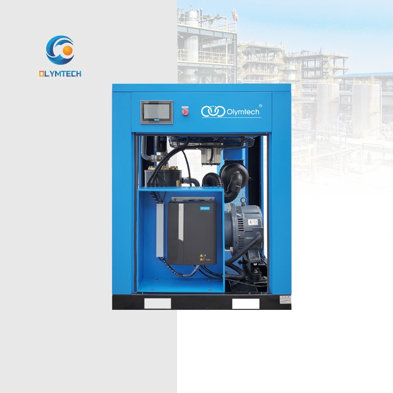 Olymtech 55kw 75HP Silent Air Gas Compressor Wholesale Fixed Frequency Rotary Screw Compressor Oil Featuring Engine Motor PLC