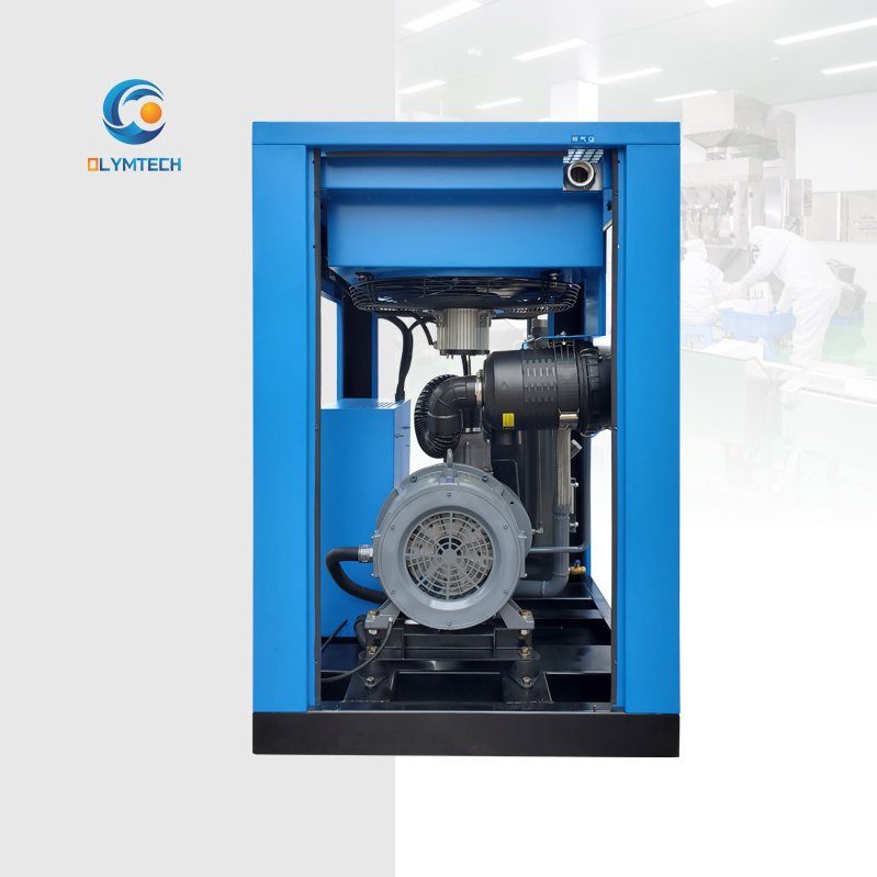 Olymtech 55kw 75HP Silent Air Gas Compressor Wholesale Fixed Frequency Rotary Screw Compressor Oil Featuring Engine Motor PLC