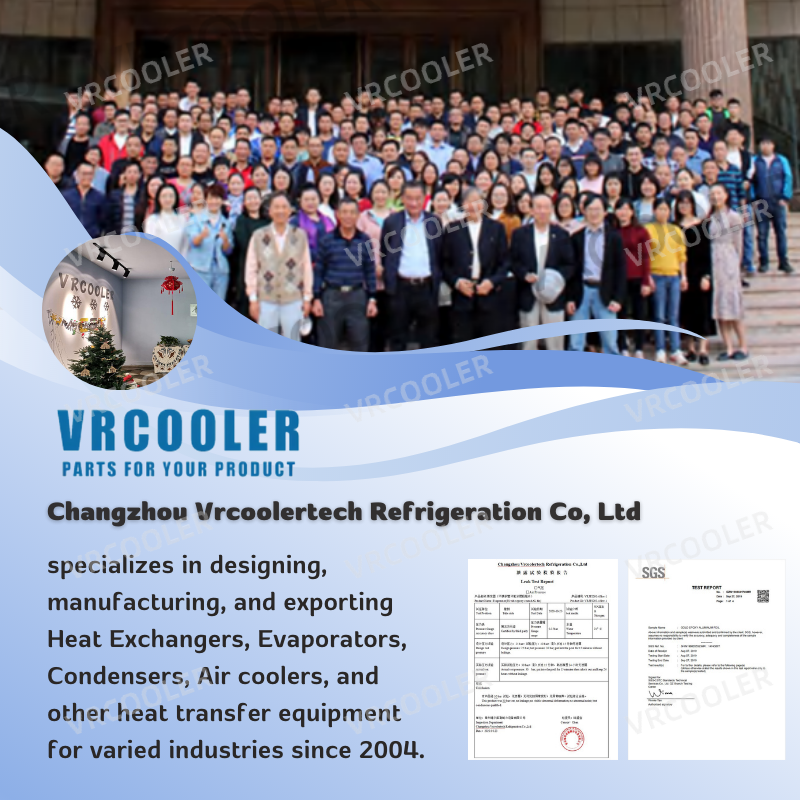 Customized High Efficiency Round Oval Finned Copper Tube Coil Condenser Air Cooled Heat Exchanger for Turbine