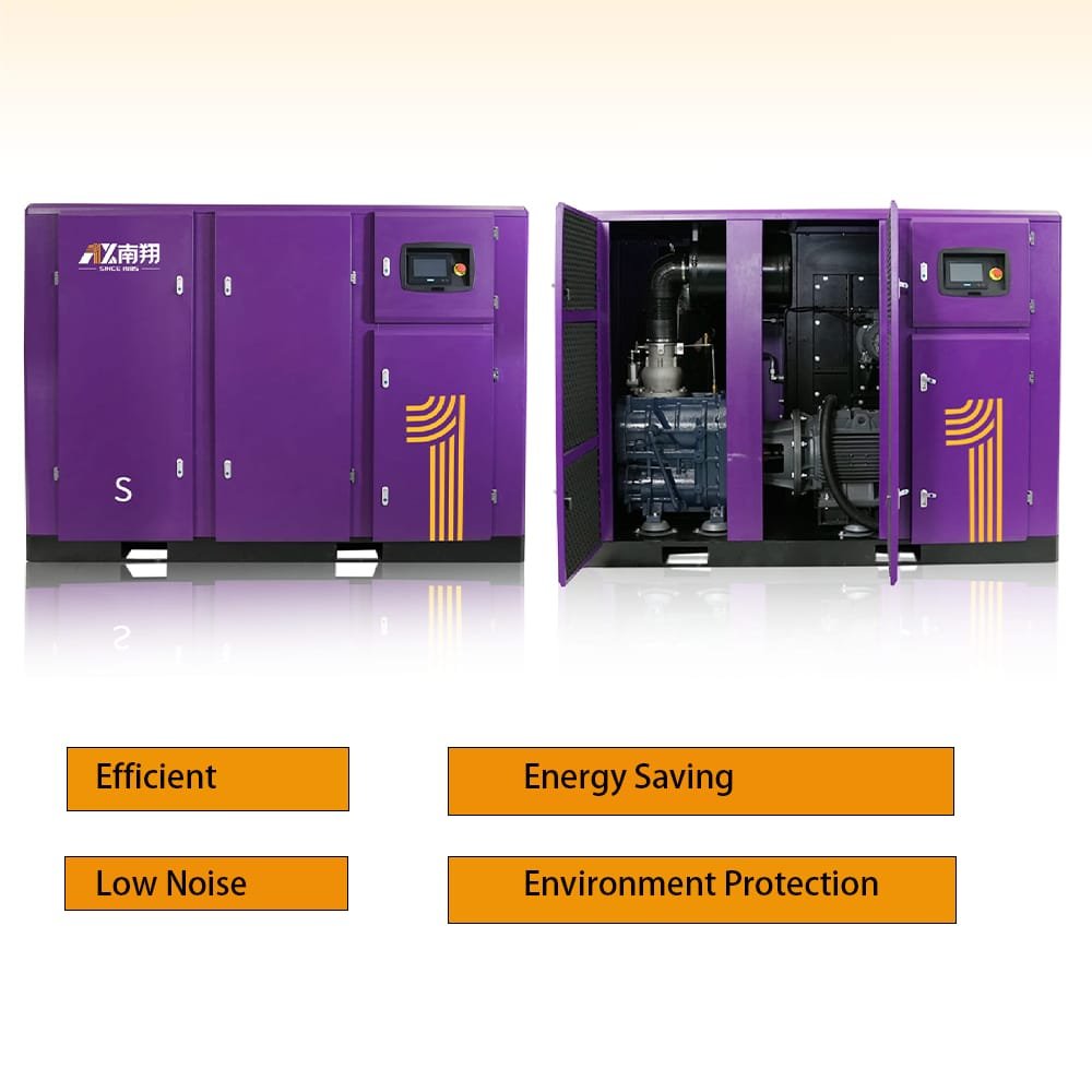Air Compressor Price 75kw 100hp High Efficiency Two-Stage Vsd Screw Compressor Industrial Low Pressure Air Compressor