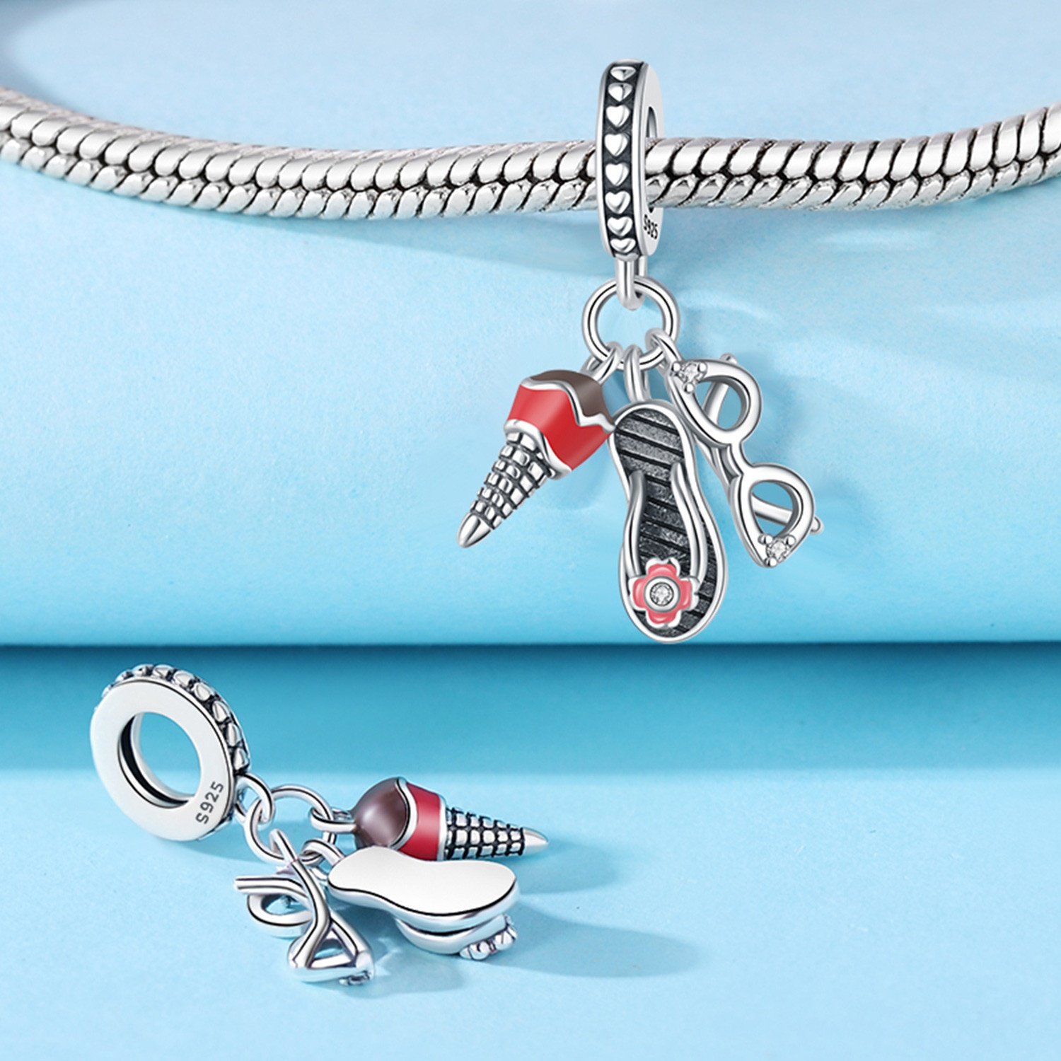 Silver 925 Jewelry Wholesale Original Charms DIY Accessories - Delicious Food Coffee Cake - Beads & Pendants - Europe Hot Sale