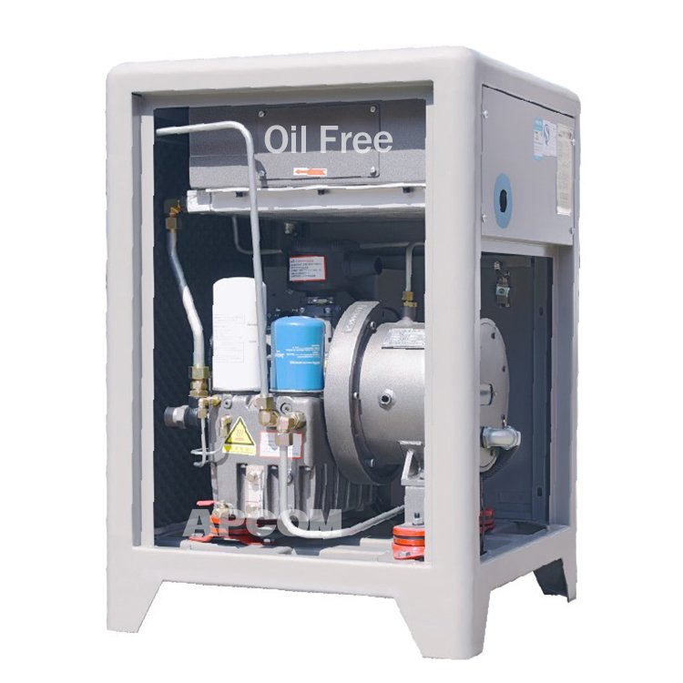 APCOM 100 CFM 25 HP 18.5 KW Oil Free air Compressor 100CFM 25HP 18.5KW Screw Oil Free air Compressor