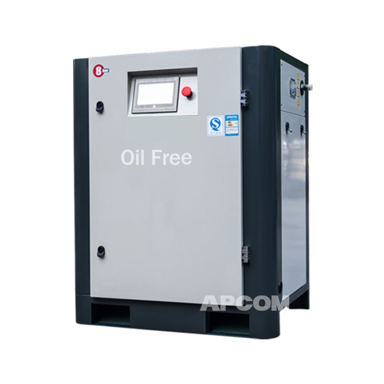 APCOM 100 CFM 25 HP 18.5 KW Oil Free air Compressor 100CFM 25HP 18.5KW Screw Oil Free air Compressor