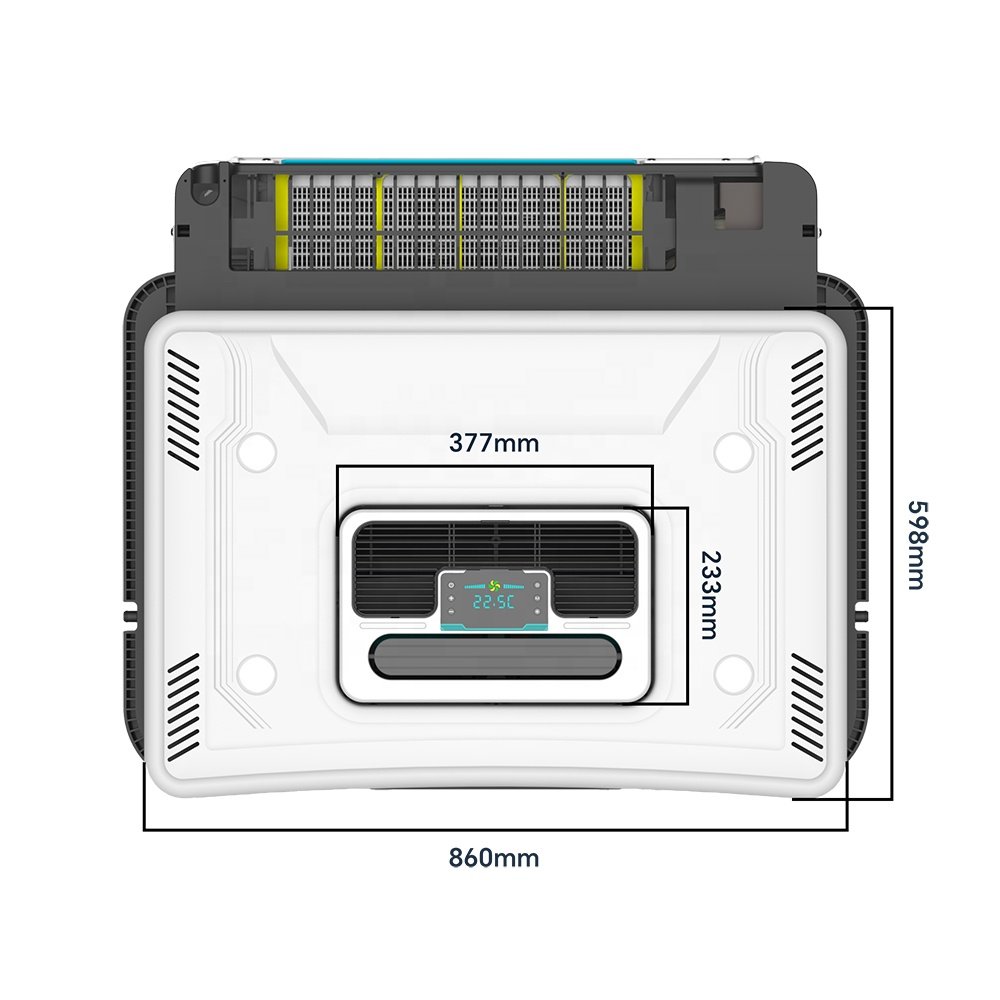 Manufacturer Truck Transport Rooftop Air Conditioner 24V Tractor Cabin RV AC Unit AC.161.127.03 2200W Vehicle Air Cooling System