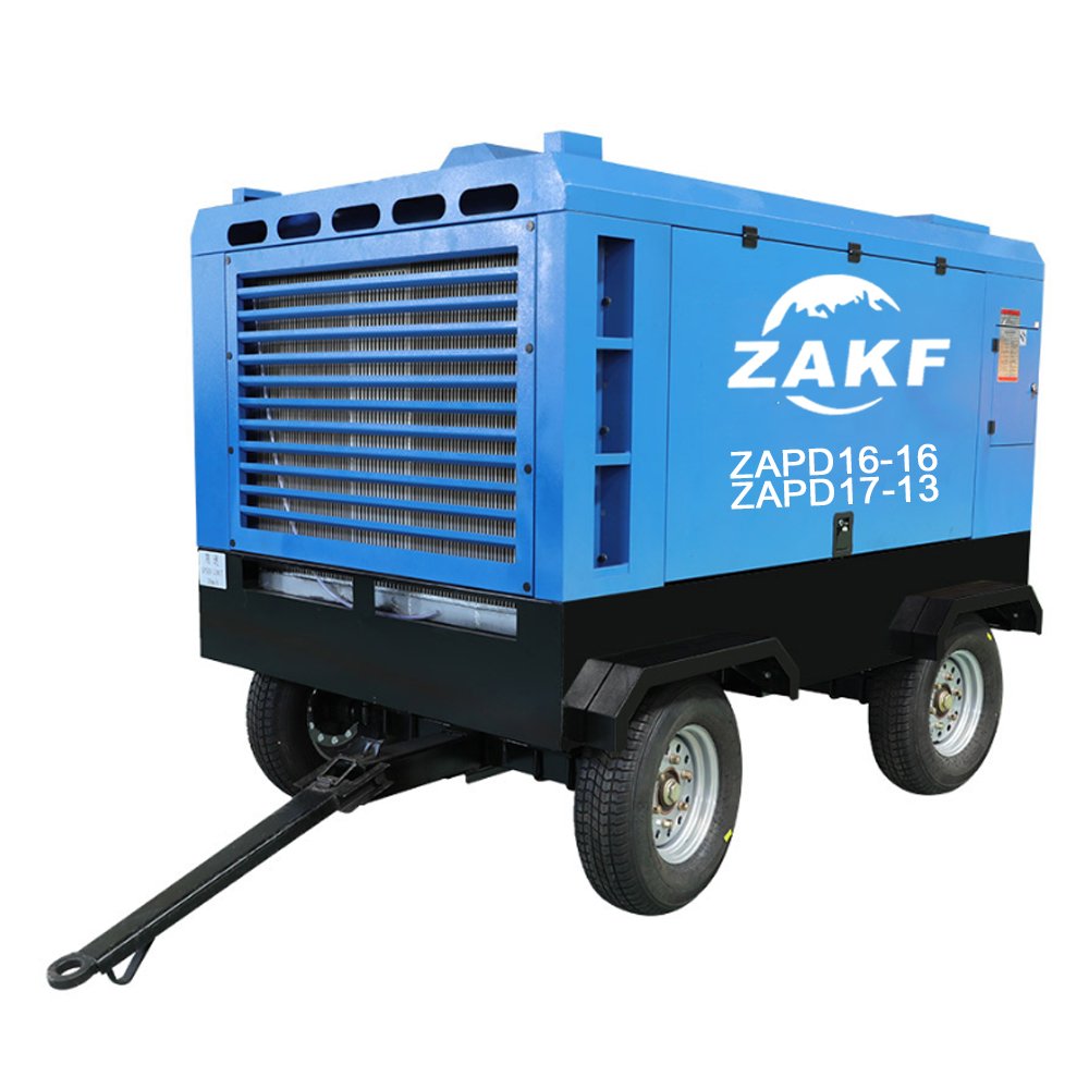 Explosive Models 212cfm 41kw 8bar diesel Mobile Compressor Portable Screw Air Compressor