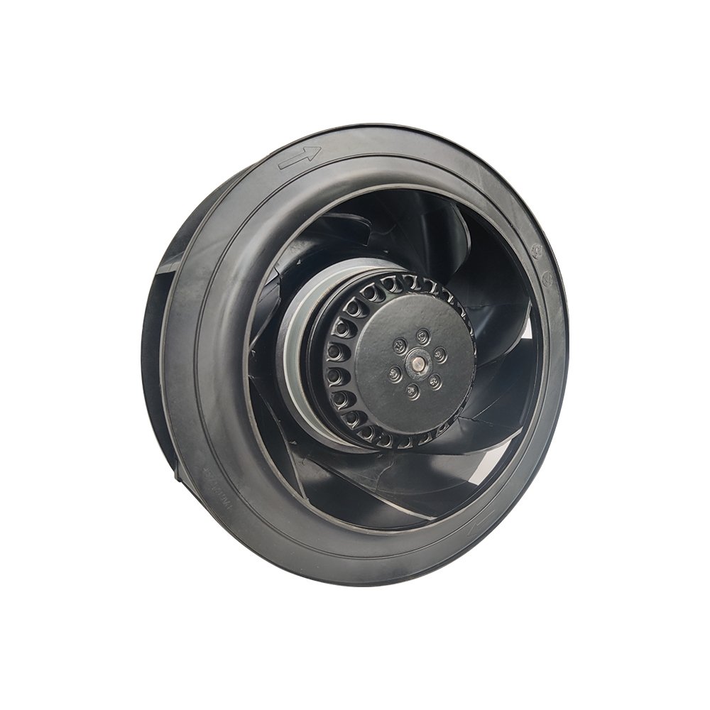 Kiron 225mm Ac Pa66 Backward Curved Centrifugal Fans Heat Exhaust Centrifugal Ventilation Blower Fan for Base Stations