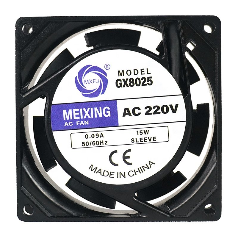 MEIXING GX8025 220VAC 80x80x25mm 3 Inch Fan Remote Control Axial Flow Cooling Fans Bearing Fan