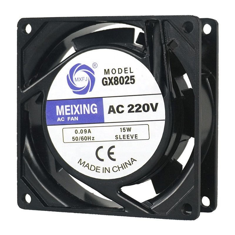 MEIXING GX8025 220VAC 80x80x25mm 3 Inch Fan Remote Control Axial Flow Cooling Fans Bearing Fan