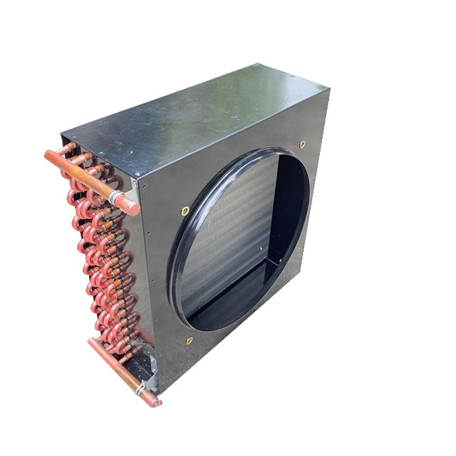 OEM Industrial Copper Tube Alu / Stainless Steel Fin Heat Exchangers Steam Condenser for Compressor Cooling Equipment by Factory