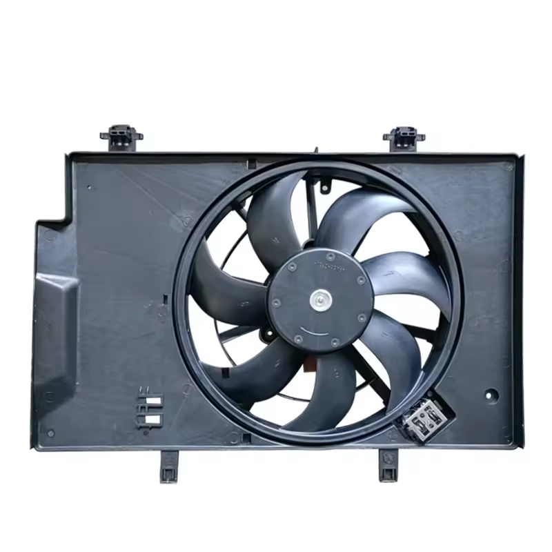 Langshi Factory C1B18C607FA Auto Parts Car Radiator Ac Condenser Electric Cooling Fan Assembly for Ford ECOSPORT C1B18C607FB