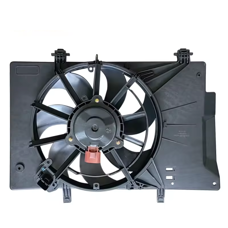 Langshi Factory C1B18C607FA Auto Parts Car Radiator Ac Condenser Electric Cooling Fan Assembly for Ford ECOSPORT C1B18C607FB