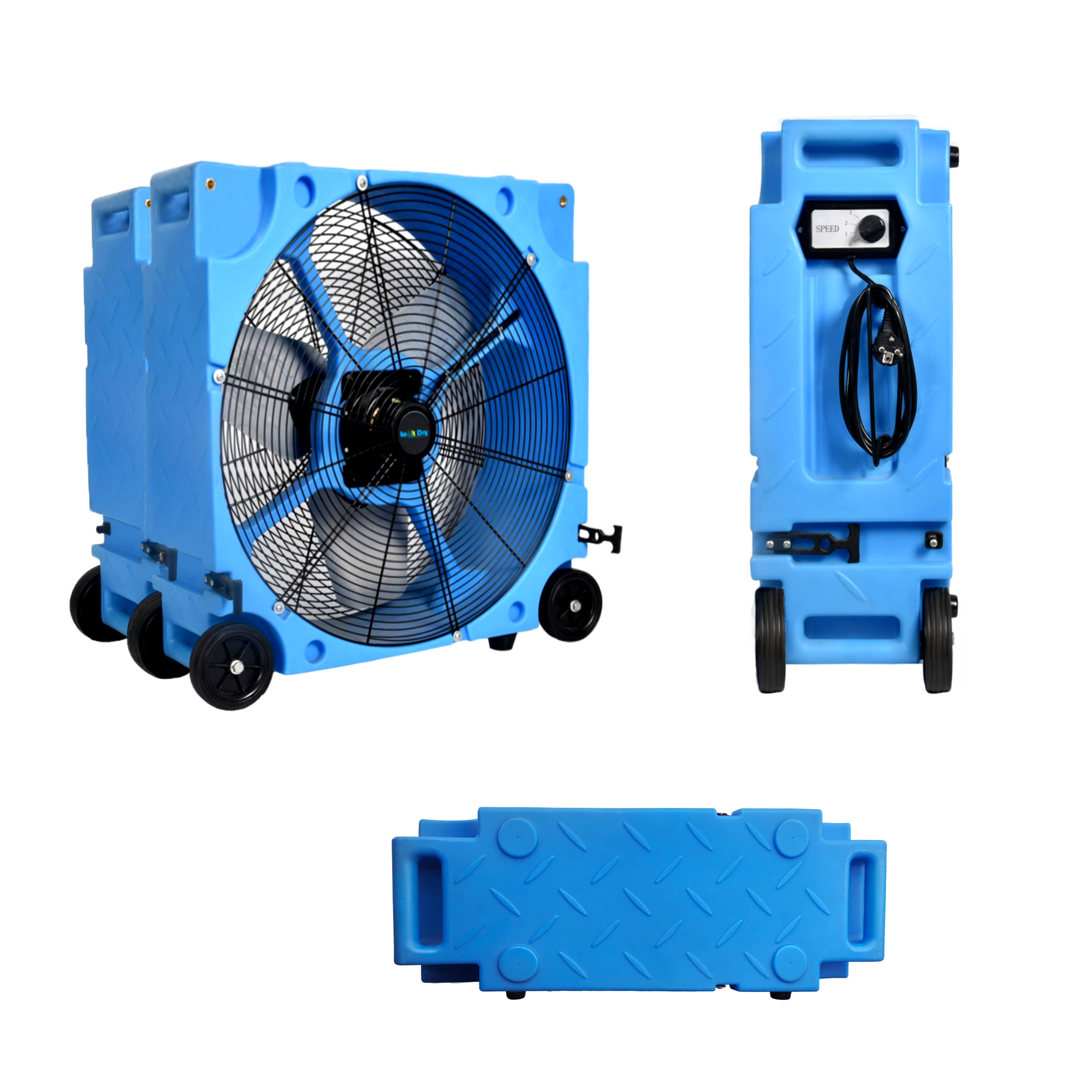 42-Inch Heavy Duty Industrial 1/2HP Electric Blower Fan OEM Supported High Floor Fan Plastic Casing Circulation Drum Fan