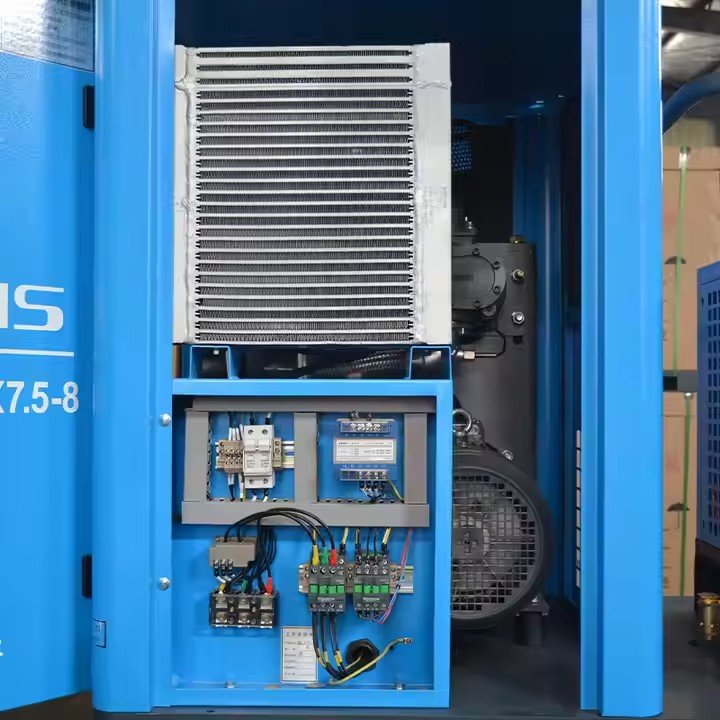 Kaishan Brand 10HP Rotary Screw Air Compressor with Tank 7.5KW 37KW 11KW 15KW Power Options Mining Industries Air Cooling Method