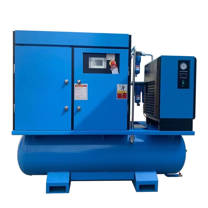 Integrated 7.5kw-30hp Screw Air Compressor with Tank Dryer Working Pressure 8bar-16bar Gas Powered with Motor As Core Component