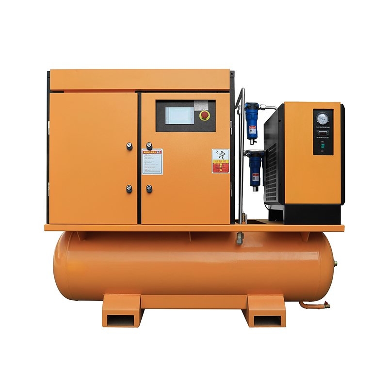 Integrated 7.5kw-30hp Screw Air Compressor with Tank Dryer Working Pressure 8bar-16bar Gas Powered with Motor As Core Component