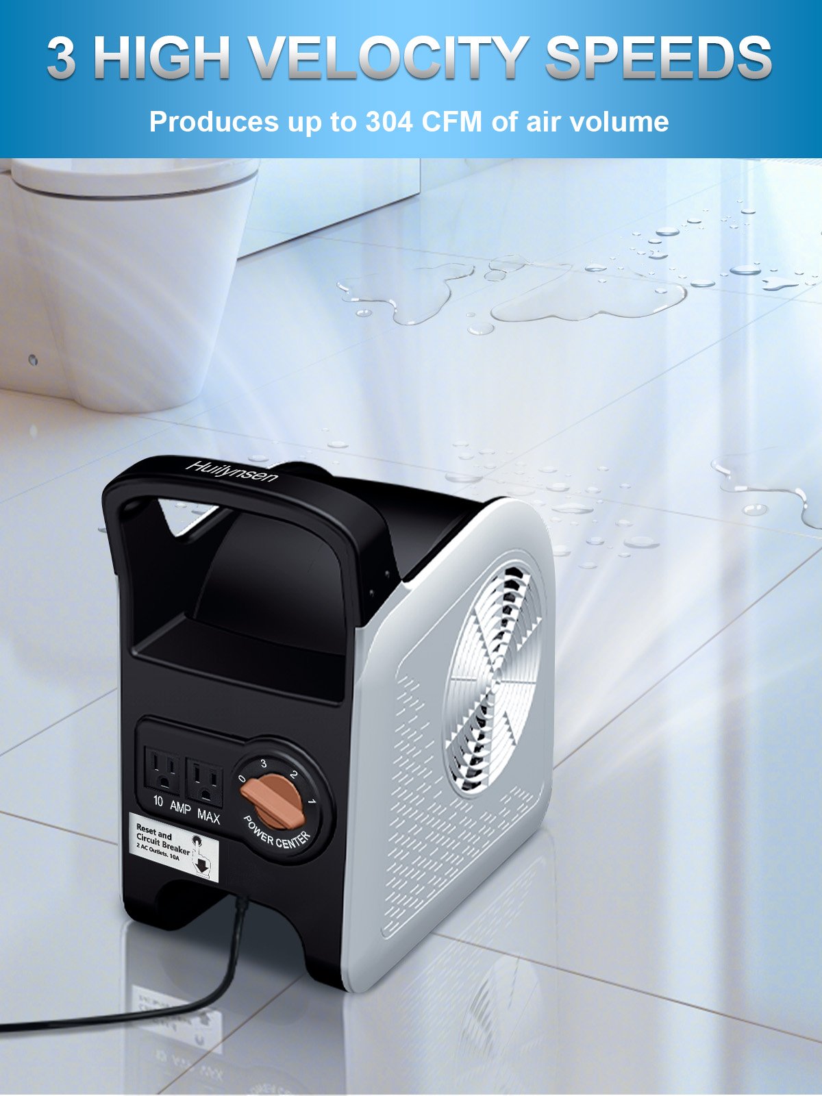 Best Sale 800CFM Carpet Floor Dryer Restoration Air Mover Water Damage Axial Blower Fan Industrial Janitoral