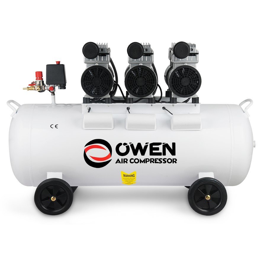 Top Portable 8 bar 3 Cylinder 100l Oil Free Quiet Silent air Compressor 3HP-6HP