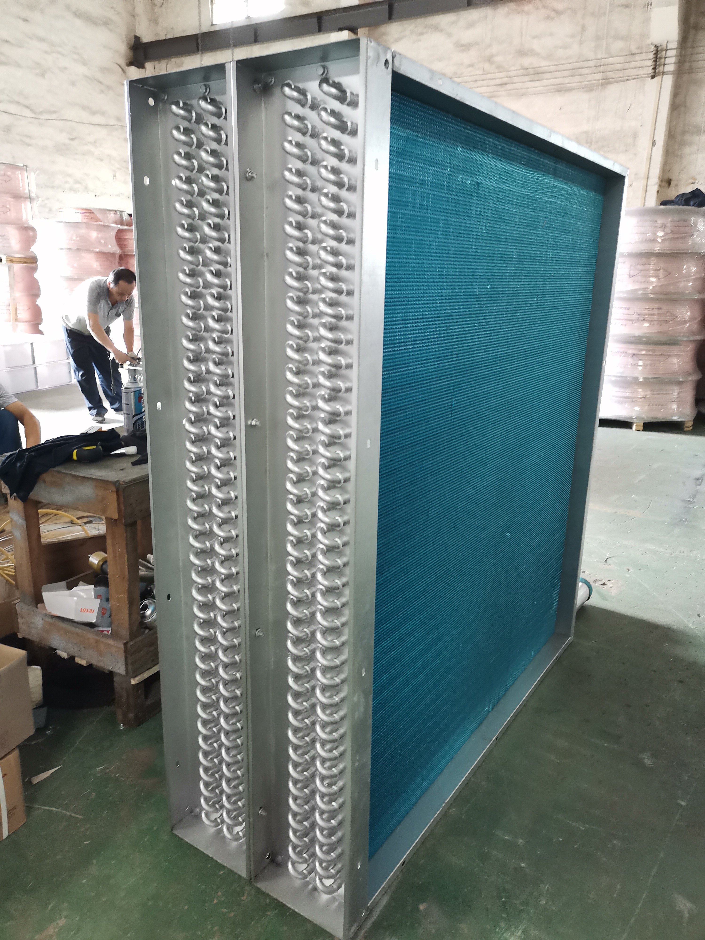 Water to air Heat Exchanger 4.5mm Fin Space air Cooler Condenser