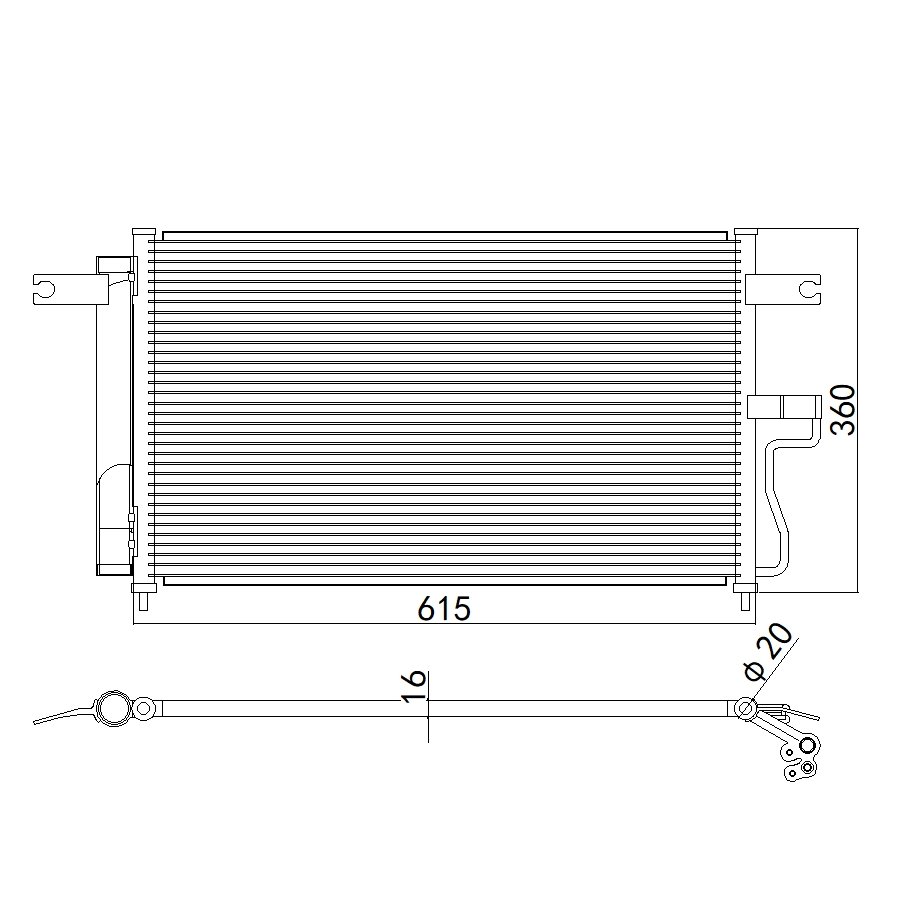 Aftermarket Car Auto Air Conditioning System Auto AC Condenser FOR HYUNDAI ACCENT 03-04 OEM 9760625500