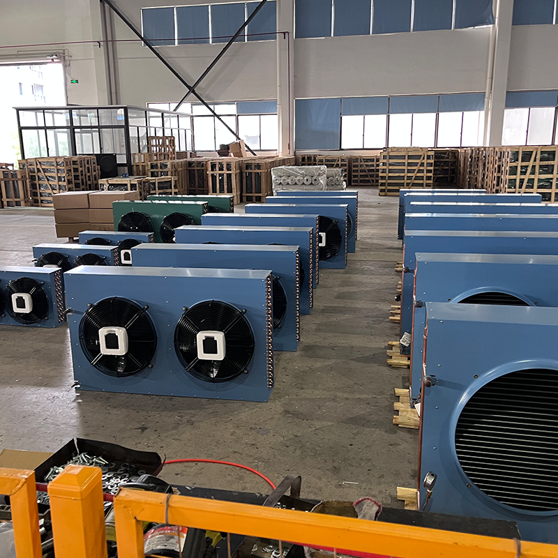AOXIN Two Fans High Performance H Type Air Cooled Condenser with Copper Coils