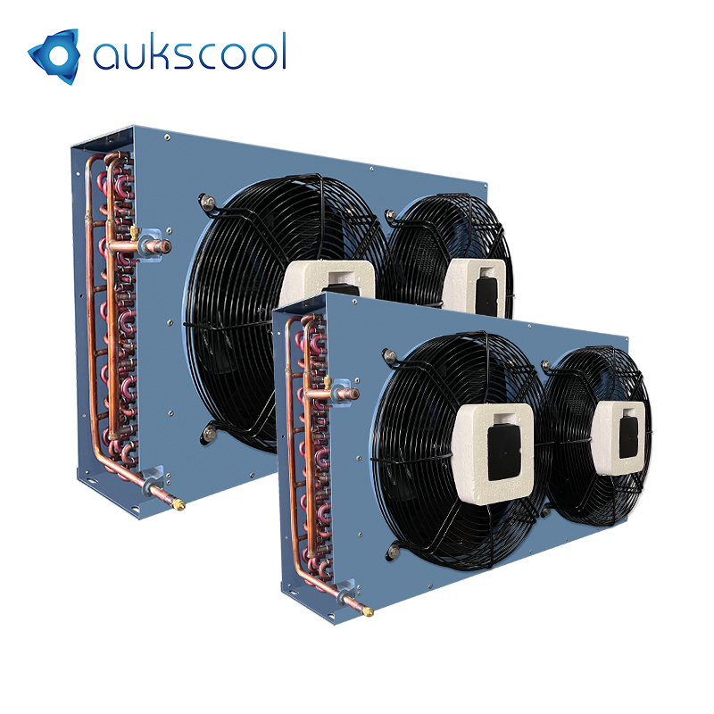 AOXIN Two Fans High Performance H Type Air Cooled Condenser with Copper Coils