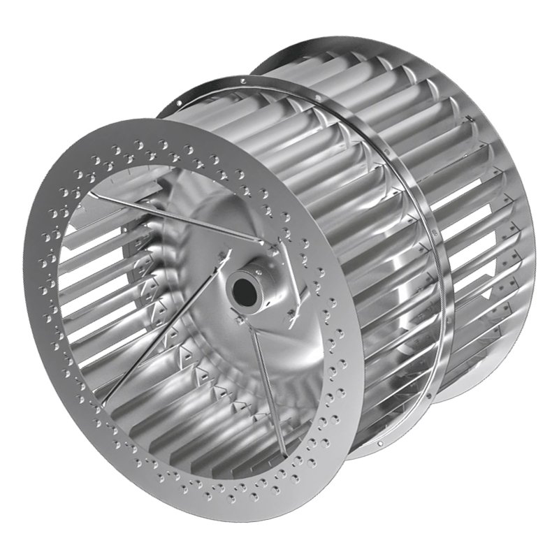 Double Centrifugal Impeller in Galvanized Sheet Material Blower Impeller