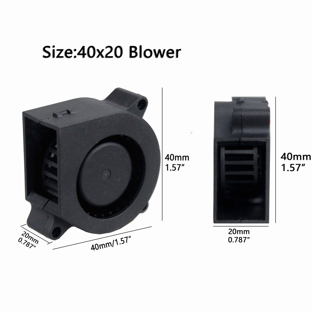 40x40x20mm 4020 40mm 12V DC Squirrel Cage Small Blower Fan