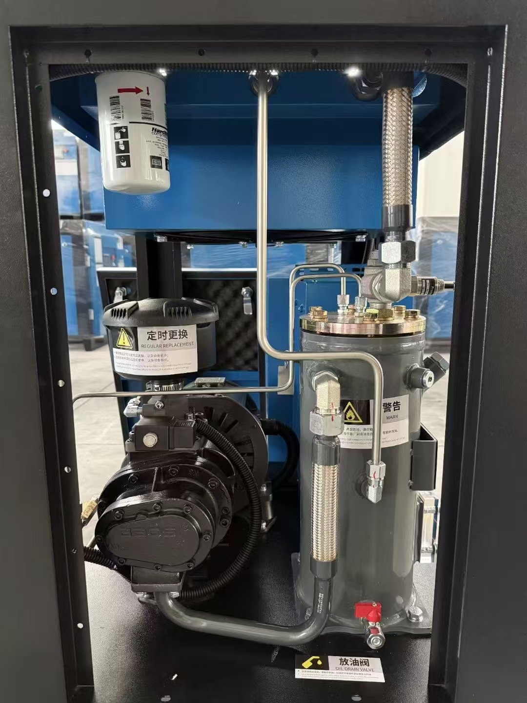 Factory Direct 7.5kw Screw Air Compressor Stationary AC/Gas Powered with Engine Motor Pump Gear Bearing Lubricated Air Cooled