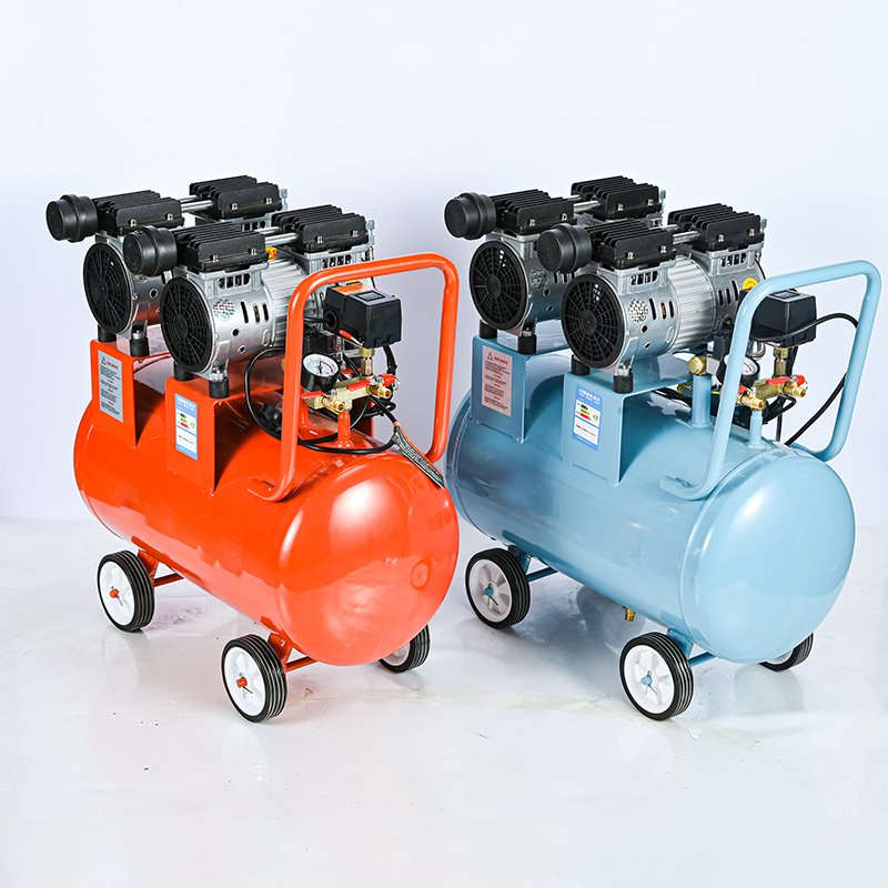 Guangdong Air Compressor 4 Cylinders Silent Oil-Free Big Red Air Machines Air Compressor with tank