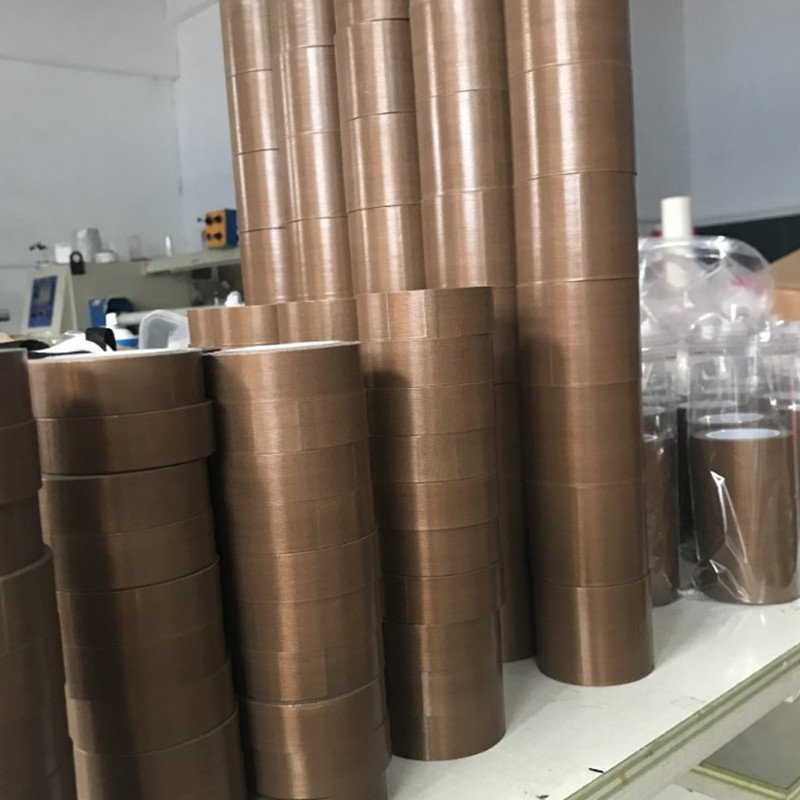 Thread Single Sided Silicone Waterproof Insulation Seal Tape PTFE Coated Fiberglass Fabric PTFE Cloth Adhesive Tape