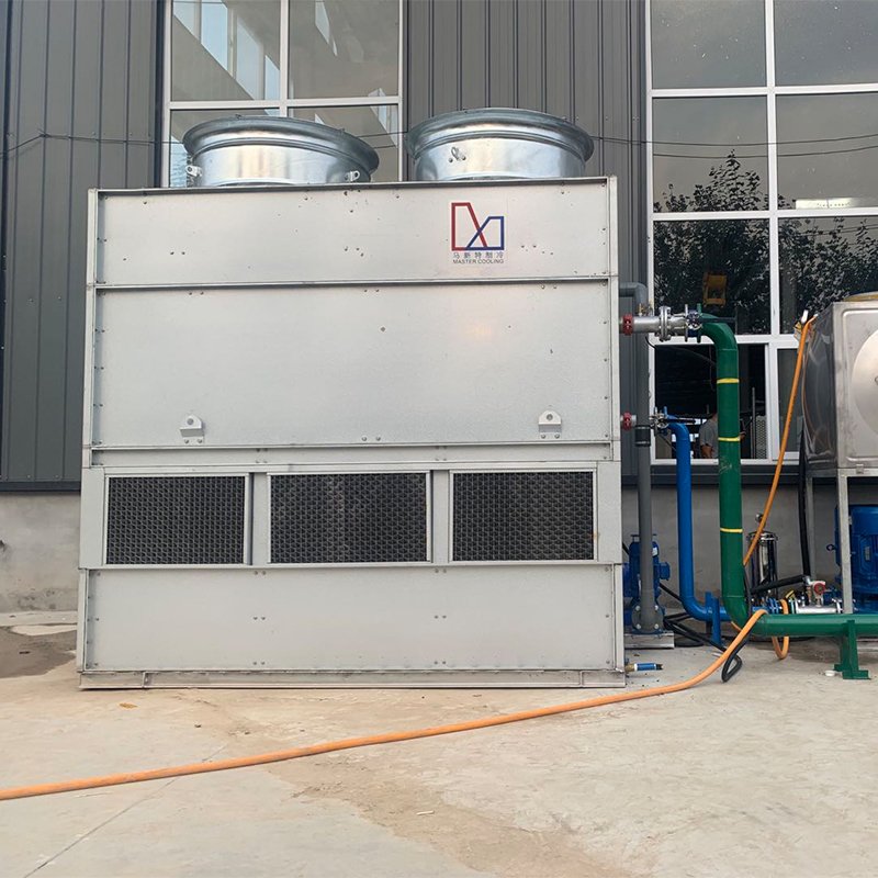 Industrial Metal Water Chiller Cooling System Tower Counterflow Steel Closed Loop for Blow Moulding Machine Motor Fan Pump Core