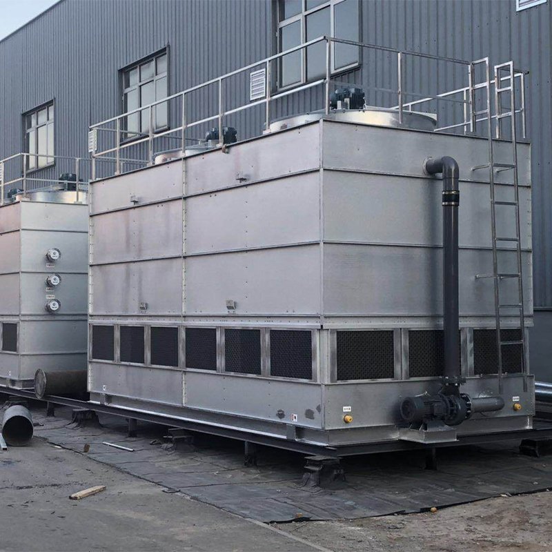 Industrial Metal Water Chiller Cooling System Tower Counterflow Steel Closed Loop for Blow Moulding Machine Motor Fan Pump Core