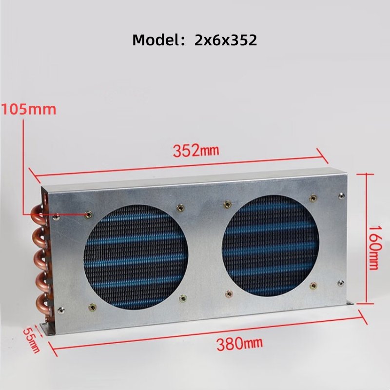 3/8 Copper Tube Hydrophilic Foil Heat Exchanger Single air Channel Condenser Coil