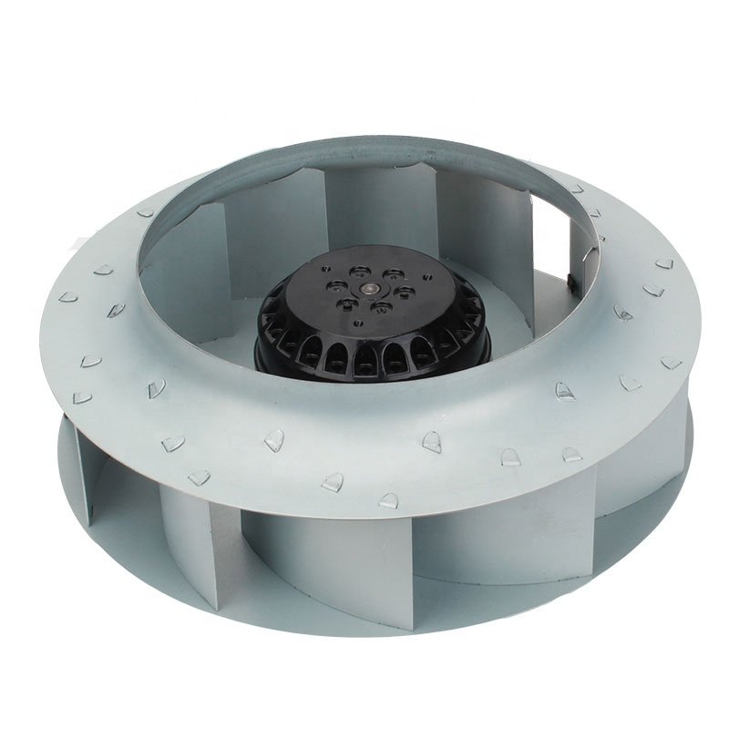 190 mm AC Motor High Pressure High Cfm Backward Curved Centrifugal Impeller Radial Blower Fan