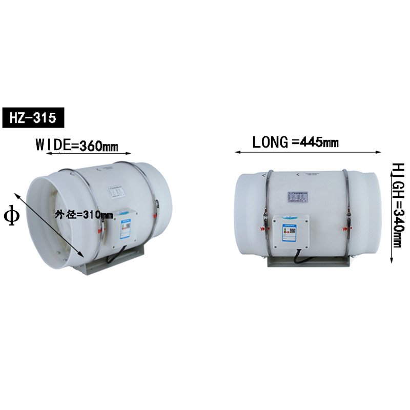Manufacturers Wholesale 12 Inch Ventilation Vent Low Noise Bathroom Exhaust Fan Centrifugal Duct Blower Fan