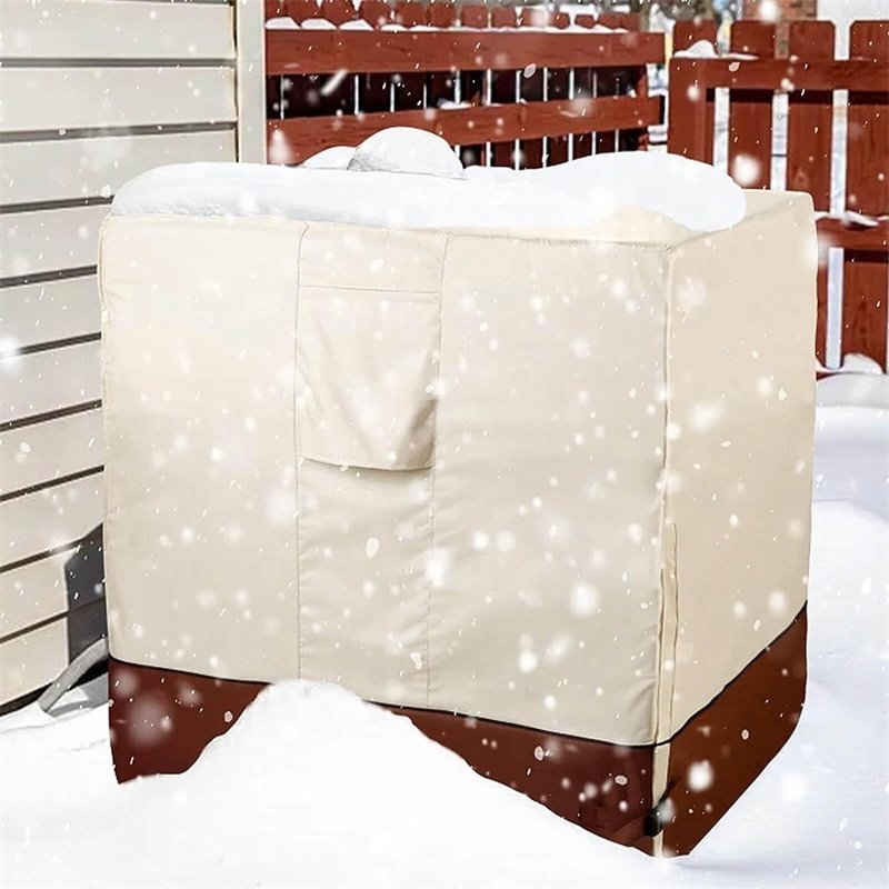 600D Oxford Fabric AC Cover Portable Foldable Dust-proof AC Cover Waterproof Air Conditioner Cover for Outside