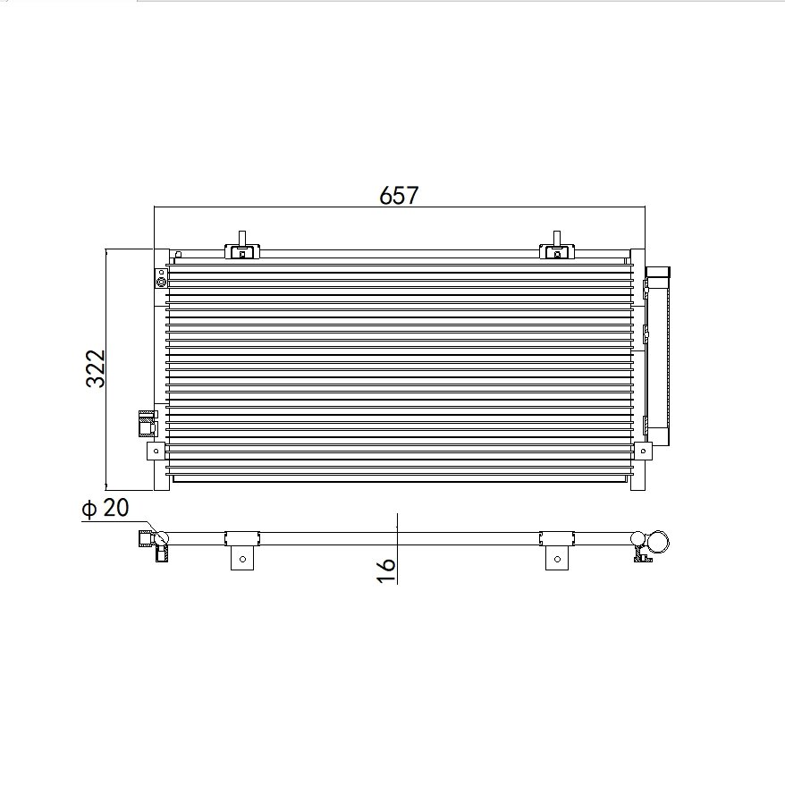 Aftermarket Car Auto Air Conditioning System Auto AC Condenser for SUBARU IMPREZA OEM 73210SC000 FG000