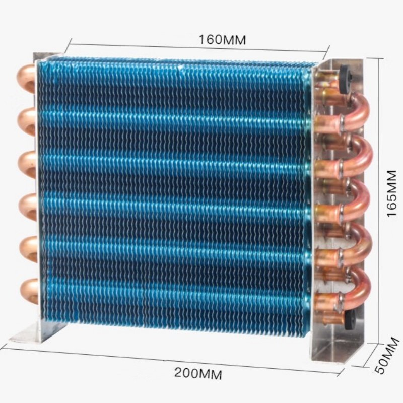 Air Cooled Condenser Evaporator Coil Copper Tube Heat Exchanger Cooler
