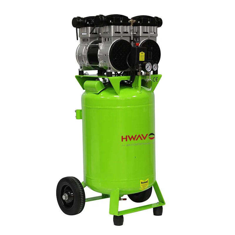 Powerful Performance Silent air Compressor 3000w 240V 80L Oil-free Piston Compressor