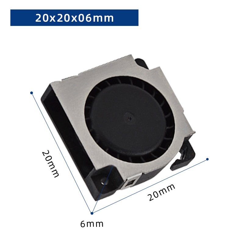 Small Muted Mini Blower Fans 2006 20x20x6mm 5volt 12volt DC Low Current Low Flow Blowers